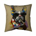 Begin Home Decor 20 x 20 in. Abstract Smoking Dog-Double Sided Print Indoor Pillow 5541-2020-AN44